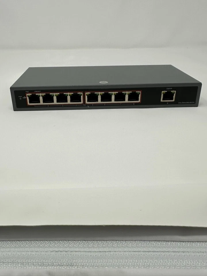 8 Port POE Switch, with Power Supply and Mounting Hardware - Image 3 of 3