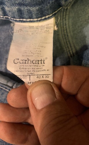 Carhartt Jeans Herren 40x30 Relaxed Fit Straight Denim Hose Workwear B17 - Bild 3 von 3