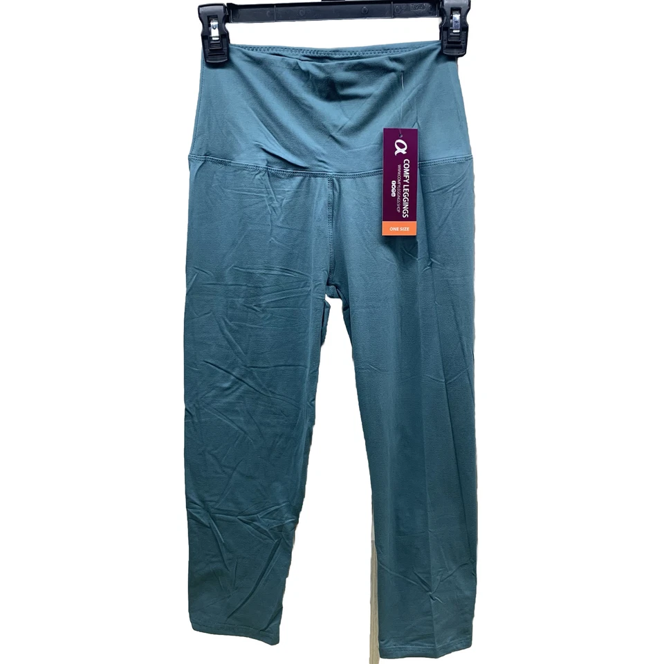 Leggings Capri Feminina Tamanho Único Azul Marinho 5" Cintura Alta Yoga, Corrida - Imagem 3 de 4