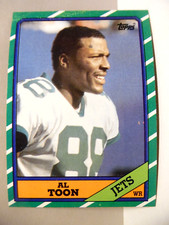 1986 TOPPS FOOTBALL # 101 AL TOON ROOKIE CARD - NM/MT. rookie card picture