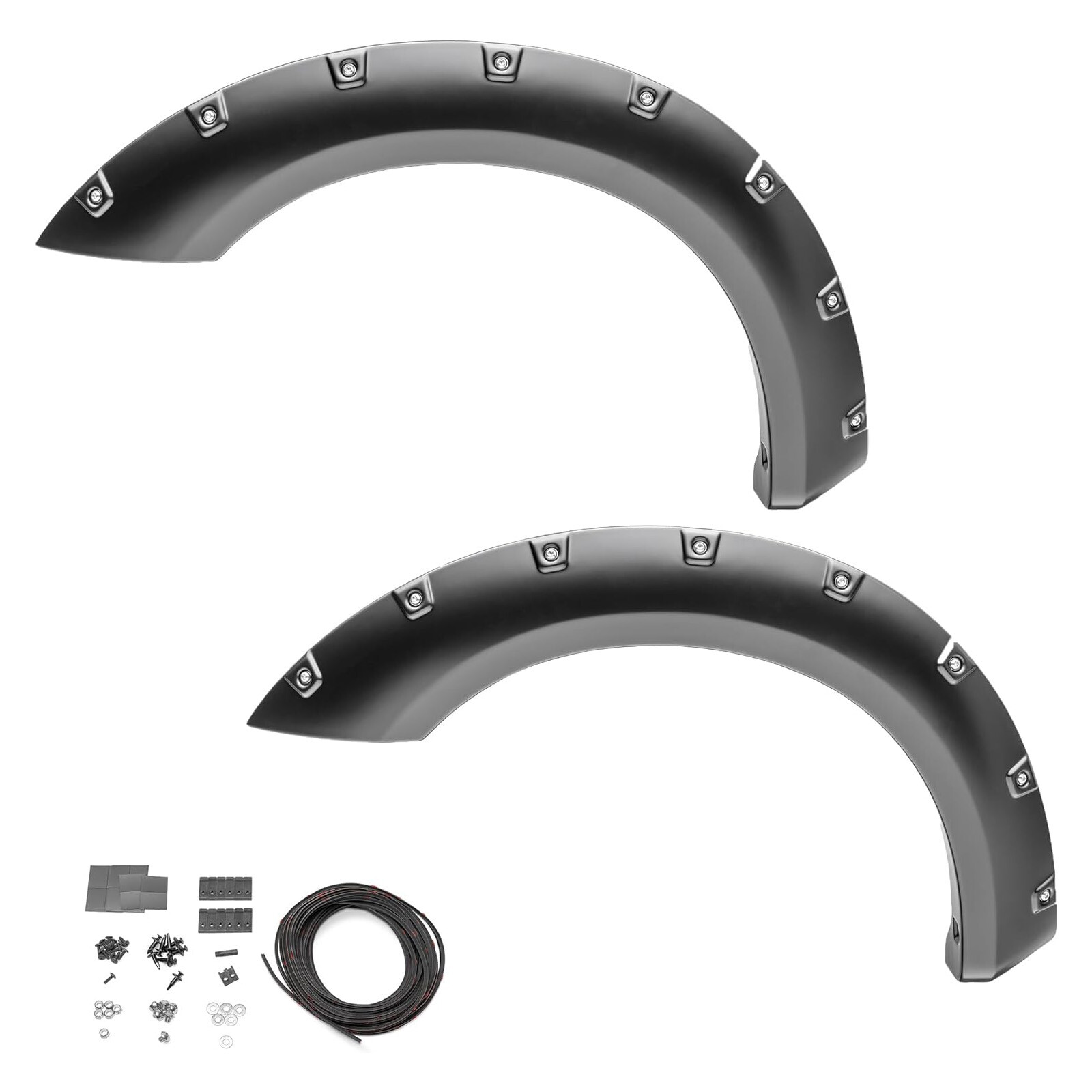 Bushwacker Boss Pocket Front Fender Flares Set for 07-10 Sierra 2500 3500 HD