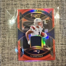 2024 Panini Select - Rookie Swatches Ja'Lynn Polk #RS-JPK Red Prizm (RC)
