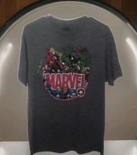 Marvel Grey Supero Hero Men's Graphic T-Shirt Siz XL/EG/TG