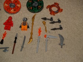Lego Ninjago Rise of Snakes 9591 Weapons Pack Spinners - near complete