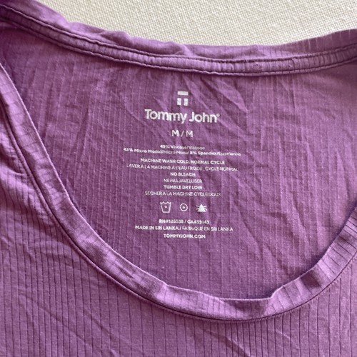 Tommy John Women's Second Skin Sleep Tee & Short Set Lilac S/M - Picture 3 of 9