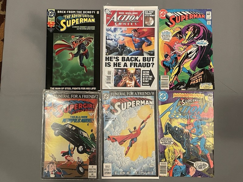 Superman Comic Book Lot of 6 Vintage Comics
