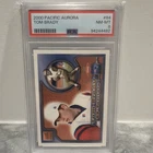 2000 Pacific Aurora - Tom Brady #84 (RC) PSA 8