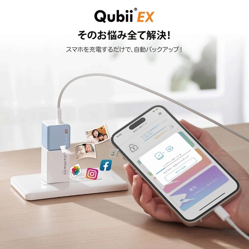 Qubii EX USB-C Automatic backup while charging iPhone backup USB memory iPad And - Photo 4 sur 9