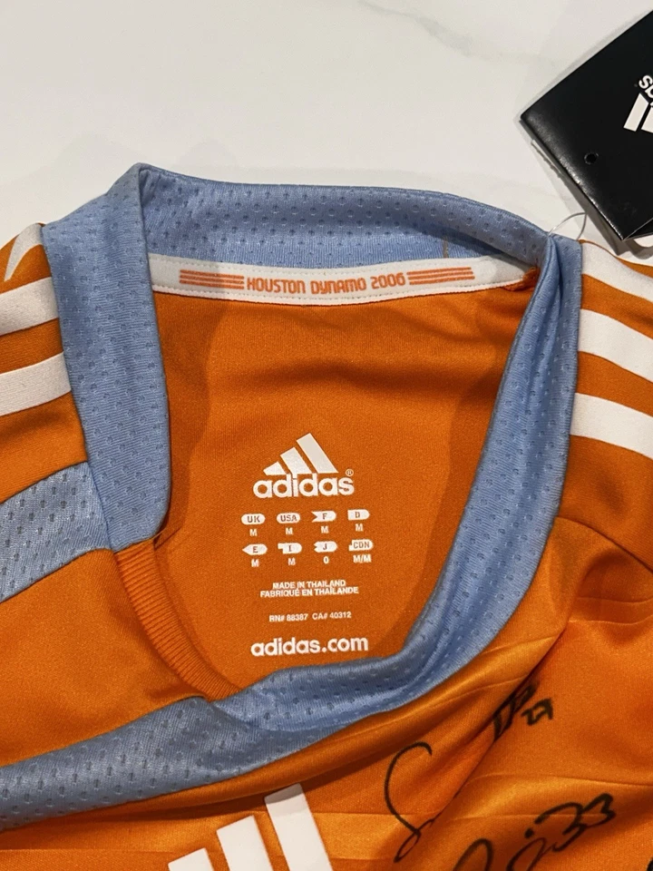 HOUSTON DYNAMICO 2006 Джерси 20 игроков подпись * РЕДКАЯ * размер средний * совершенно новый * - Изображение 4 из 4