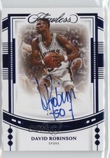 2022 Panini Flawless Draft Gem Signatures Blue 2/8 David Robinson Auto HOF 7o6