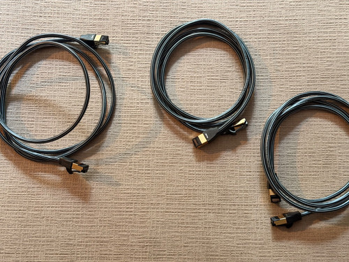 AudioQuest RJ/E Pearl 1.5 m Cat7 Ethernet Lot of 3 Cables