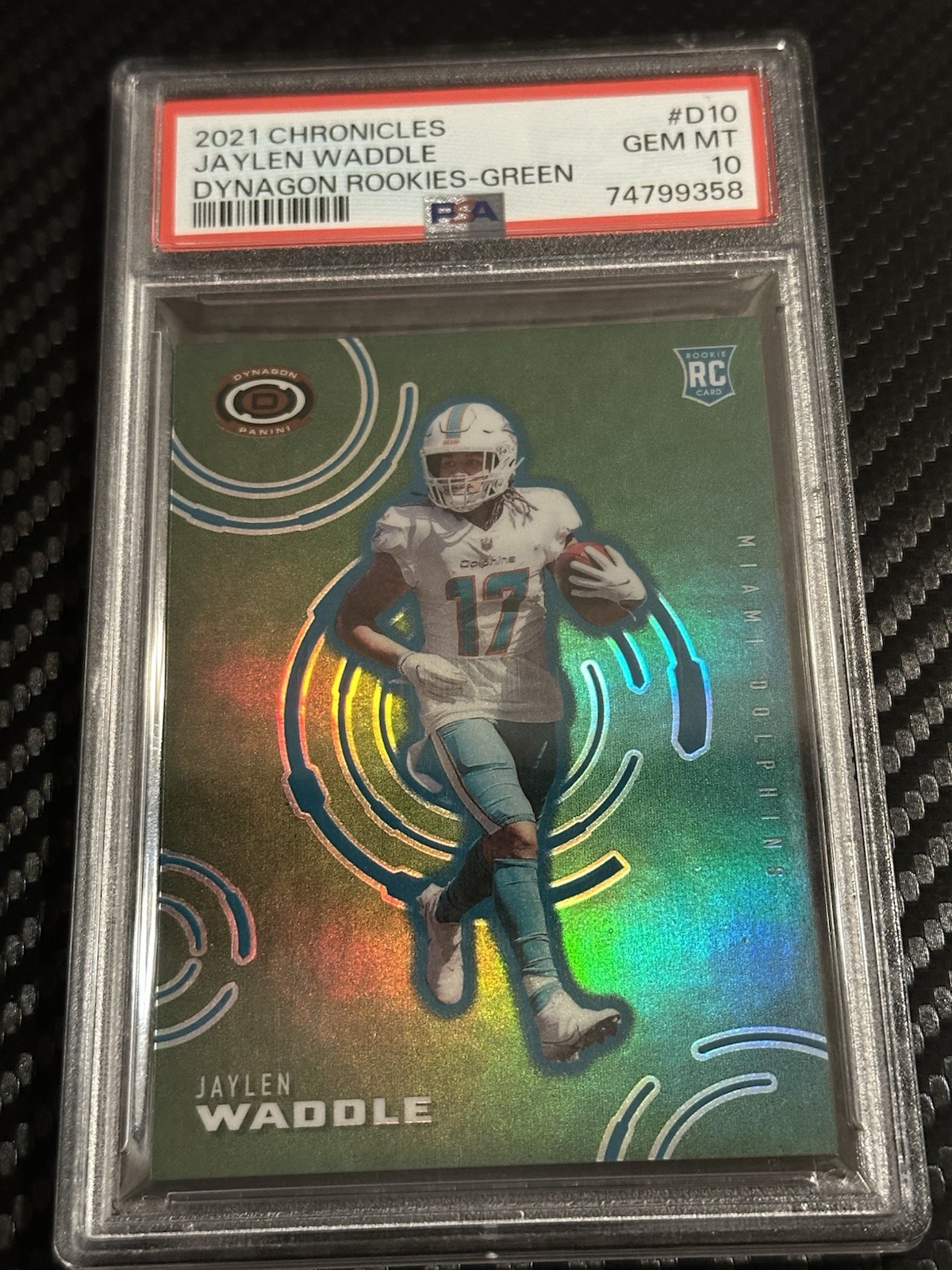 Jaylen Waddle Panini Chronicles Dynagon Rookies #D10 Green