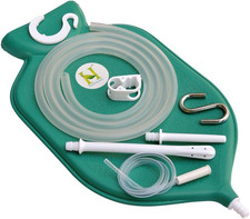 Enema Bag Kit for Colon Cleansing with Platinum Cured Silicone Hose 2 Quart, O