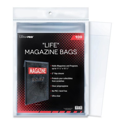 Ultra Pro Life Magazine Bags (100 per pack), Acid-free and no PVC