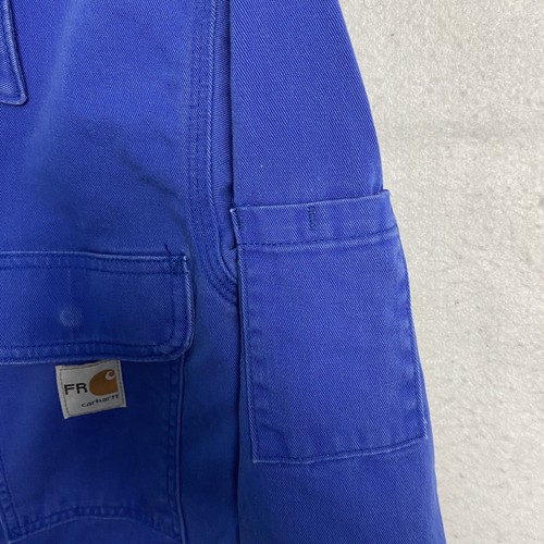CARHARTT Flame-Resistant Coverall Blue 101017 Fire FR Men's Work Size 38 Short - Picture 15 of 24