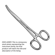 5 pcs Kelly Hemostat Forceps 7.5" Curved Brushed Stainless Finish XPRS OR Grade