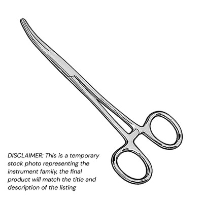 5 pcs Kelly Hemostat Forceps 7.5'' Curved Brushed Stainless Finish XPRS OR Grade