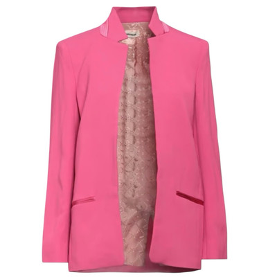 Zadig & Voltaire Stand Collar Pink Open Front Lightweight Blazer XS NWT