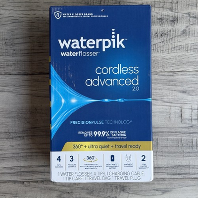#ad Waterpik Cordless Advanced 2.0Water Flosser 3 Pressure Settings White WP 560CD 5 $68.98