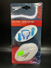 Speedo Adult Ear Plug  Nose Clip Set, Blue for Ages 14 