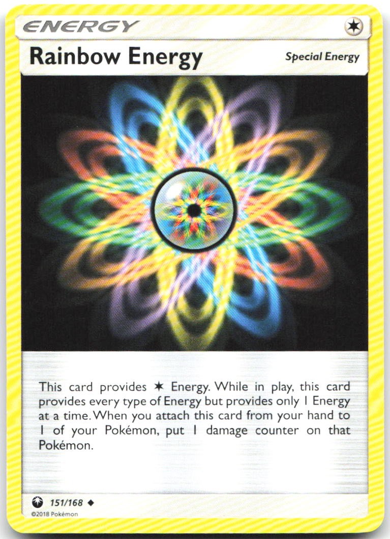 Rainbow Energy 151/168 Uncommon Celestial Storm Pokemon Near Mint