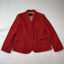 Talbots Womens Jacket 14 Wool Blazer Warm Business Red