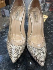 Valentino Women's Python & Lucite High Heel Pumps 38 1/2