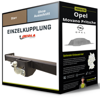 Starre AnhäNgerkupplung für Opel Movano Pritsche 98-10 A Typ X70 Imiola Hak-Pol