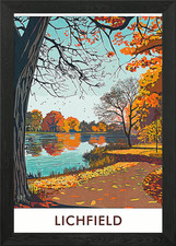 Lichfield City Framed Wall Art Poster Canvas Print Picture