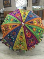 Indian Garden Umbrella Outdoor Patios Rajasthani Parasol Large Sun Umbrella