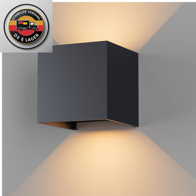 K-Bright LED Wandleuchte 12W 3000K Anthrazit