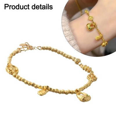 Stilvolles Gold Armband Unikat Designer Arbeit Glänzende Legierung Accessoire f