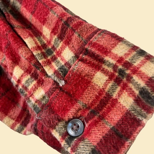 Camisa Haband 2X de franela roja de los años 90, vintage de franela a cuadros con botones - Imagen 5 de 8