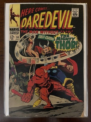 DAREDEVIL #30 Vs THOR! Stan Lee Marvel Comics Silver Age 1967 VG+