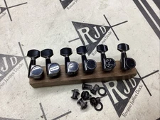 Squier Dual Pin Tuners Tuning Keys Pegs Heads In Line Right Black