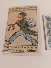 2 Notgeldscheine, Gutscheine, Thüringen, Schmölln, ca. 1920, Weinhandlung O.S.
