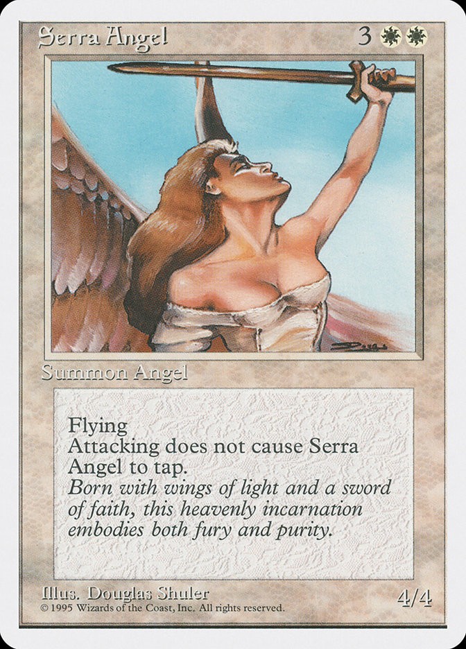 MTG Magic the Gathering Serra Angel (50/379) Fourth Edition LP