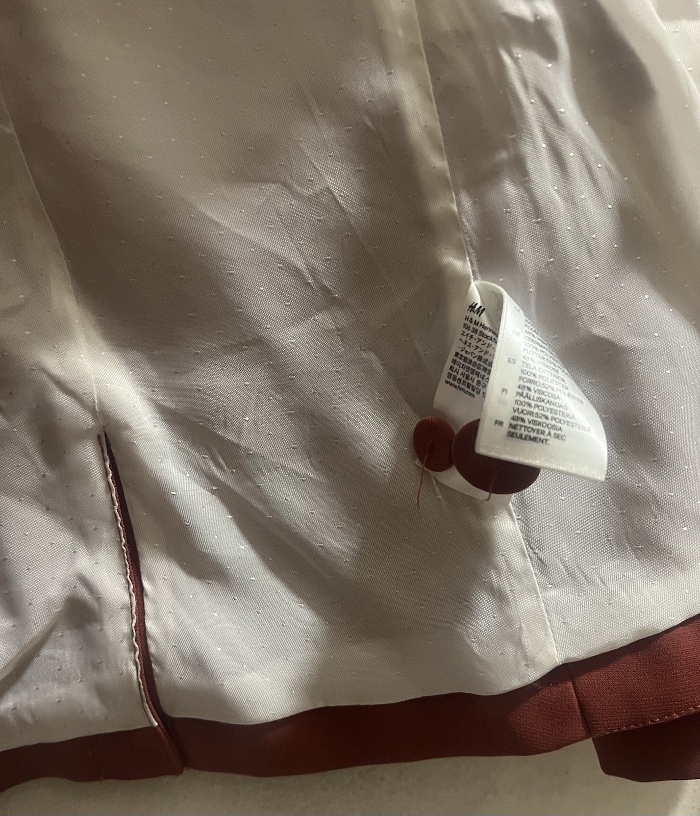 H&M Rust Single Button Lined Blazer Jacket Short … - image 9