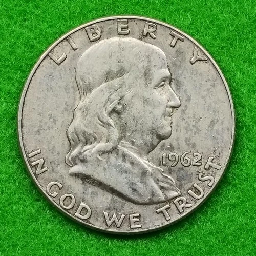 90% Silver 1962-D Franklin Half Dollar 50C Denver Mint Circulated Coin