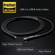 HI-END USB A to USB B Audio Cables HI-FI Design Gold Plated USB Plug Nylon Brand