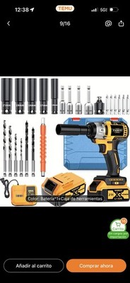 21V Cordless Impact Wrench 1/2'' 520Nm High Torque Brushless Drill Power Tool Set