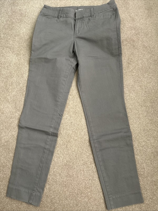 Old Navy Pixie Chino Pants Womens Size 0 Light Gray Skinny Cropped