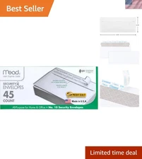 Secure Self-Seal Envelopes 4-1/8" x 9-1/2" - White, 45 Count for Home & Office