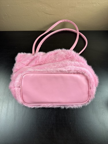 Womens Barbie Tote Bag Fashion Accessory Pink Dog Carrier Animal Plush Furry - Picture 2 of 9