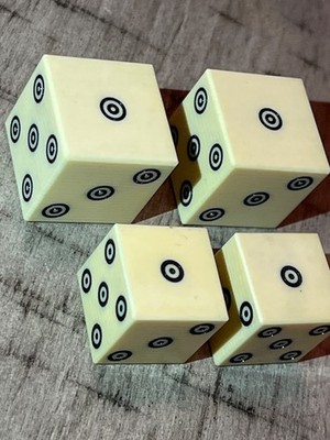 Old illegal club grained celluloid busters two pair RARE dice 122625cBGZII