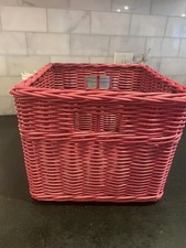 Pottery Barn Kids Large Square Red Sabrina Basket 12" x 12" x 9.5" tall