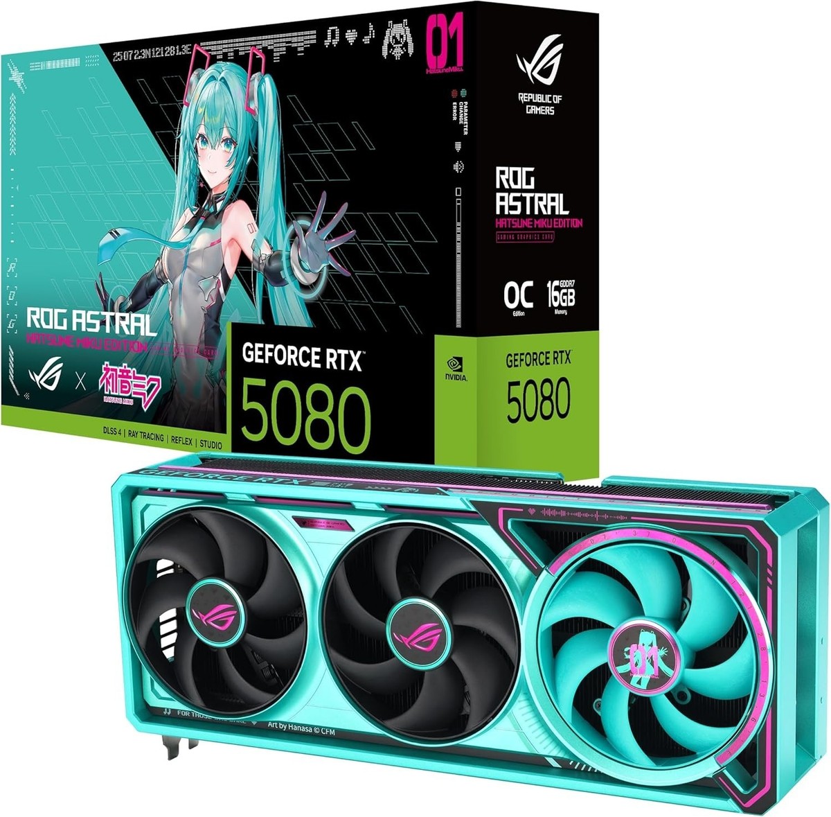 ASUS ROG Astral RTX 5080 16GB GDDR7 OC Hatsune Miku Edition 16GB 4