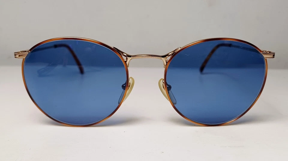 Gafas de sol redondas Ralph Lauren de 1980 hechas en Italia Lennon gafas pantuflas de metal Foto 2 de 4