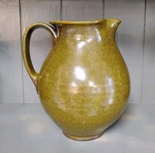 Vintage 1980 Jugtown Frog Skin Pottery Pitcher Vernon Owens North Carolina 8.5"
