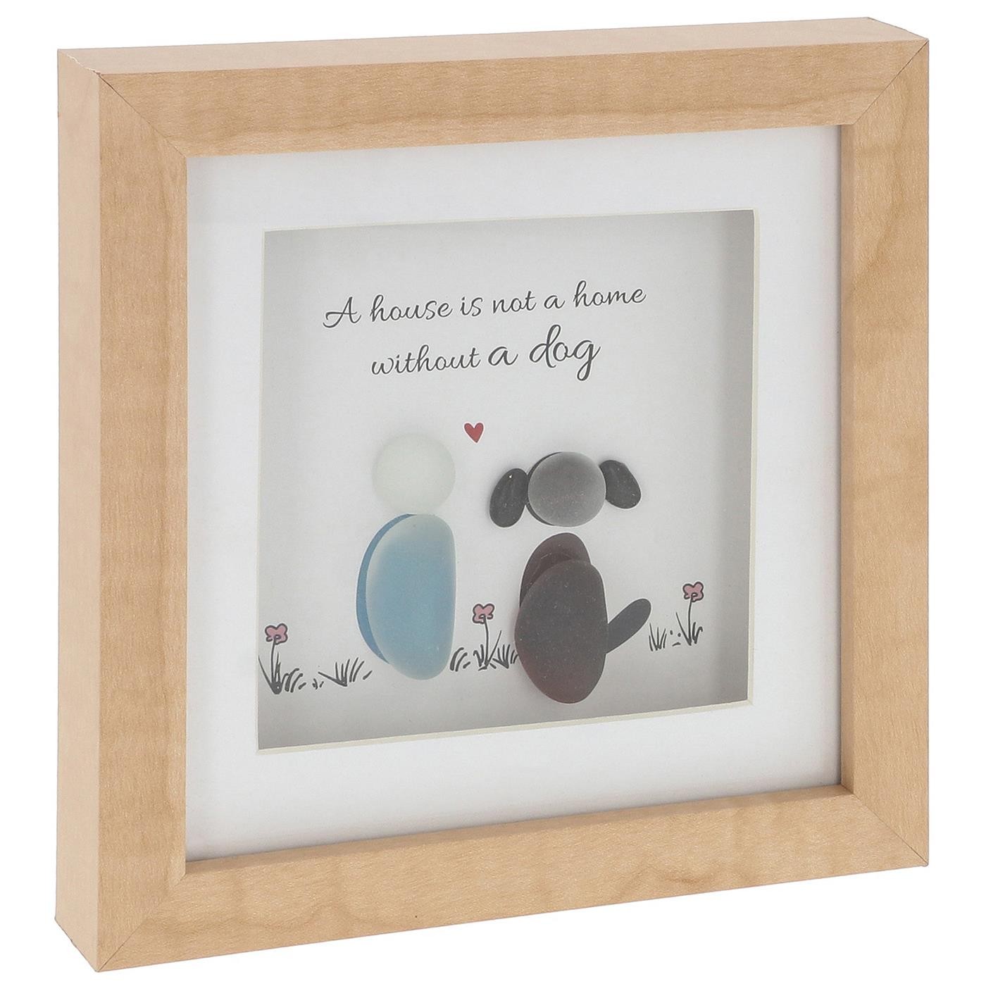 Shudehill Giftware Pebble Glass Square Plaque - Without a Dog